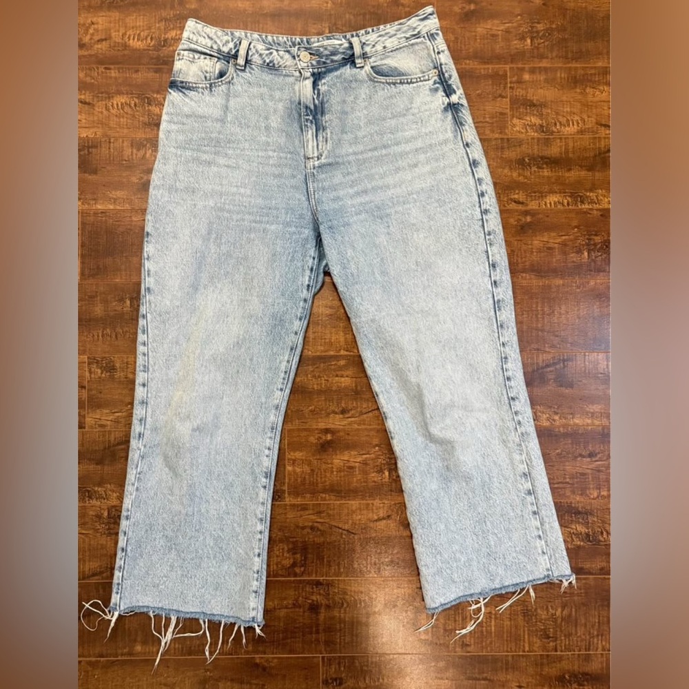 Garage Stonewash Blue High Rise Wide Leg Baggy Jeans Womens 13/31